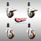 Service Caster 3 Inch 316SS Maroon Poly Swivel 1-3/8 Inch Stem Caster Lock Brake SCC, 2PK SS316TTLEX20S314-PPUB-MRN-2-S-2-138 - alternate 5